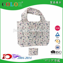 2016 easy carry foldable polyester shopping bag